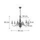 InLight Κρεμαστό φωτιστικό από οξυντέ μέταλλο 8XE14 D:83cm (5309-8)