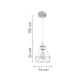 InLight Κρεμαστό φωτιστικό από λευκό μέταλλο 1XE27 D:16cm (4024-WH)
