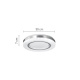 InLight Πλαφονιέρα οροφής LED 36W 3CCT (by tuya) από λευκό και ασημί ακρυλικό D:50cm (42016-Α)