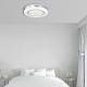 InLight Πλαφονιέρα οροφής LED 27W 3CCT (by tuya) από λευκό και ασημί ακρυλικό D:40cm (42016-B)