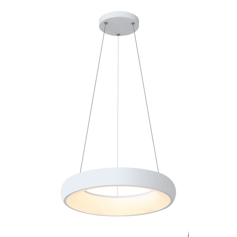 InLight Κρεμαστό φωτιστικό LED 36W 3CCT από λευκό ακρυλικό D:60cm (42023-A-White)