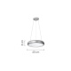 InLight Κρεμαστό φωτιστικό LED 36W 3CCT από χρυσαφί και λευκό ακρυλικό D:60cm (42024-A-Golden)