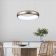 InLight Κρεμαστό φωτιστικό LED 36W 3CCT από χρυσαφί και λευκό ακρυλικό D:60cm (42024-A-Golden)