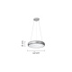 InLight Κρεμαστό φωτιστικό LED 24W 3CCT από χρυσαφί και λευκό ακρυλικό D:40cm (42024-B-Golden)