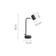InLight Επιτραπέζιο φωτιστικό σε μαύρο χρώμα 1XGU10 D:33cm (3015-BL)