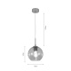 InLight Κρεμαστό φωτιστικό από φιμέ γυαλί 1XE27 D:18cm (4039-B-Fime)