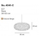 InLight Κρεμαστό Φωτιστικό από σχοινί 1xE27 D:35cm (4041-C)