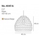 InLight Κρεμαστό Φωτιστικό από σχοινί 1xE27 D:40cm (4047-A)