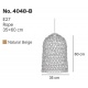 InLight Κρεμαστό Φωτιστικό από σχοινί 1xE27 D:35cm (4048-B)