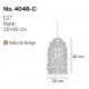 InLight Κρεμαστό Φωτιστικό από σχοινί 1xE27 D:20cm (4048-C)