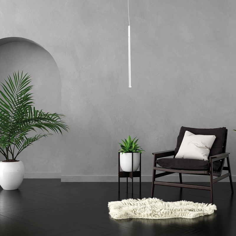 InLight Κρεμαστό φωτιστικό LED 7W 3000K από μέταλλο D:60cm (6070-White)
