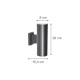 it-Lighting Winnipeg 2xΕ27 Outdoor Up-Down Wall Lamp White D:15.3cmx26cm (80203424)