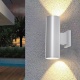 it-Lighting Winnipeg 2xΕ27 Outdoor Up-Down Wall Lamp Grey D:15.3cmx26cm (80203434)