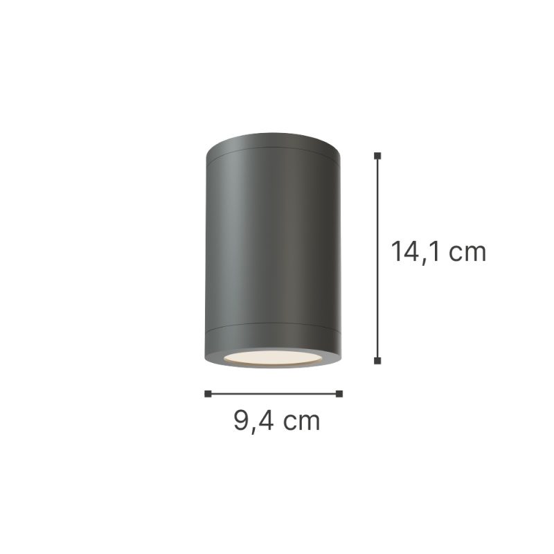 it-Lighting Reindeer 1xGU10 Outdoor Ceiling Down Light Anthracite D:14.1cmx9,4cm (80300544)