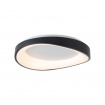 InLight Πλαφονιέρα οροφής LED 36W 3CCT (by tuya) από μαύρο μέταλλο και λευκό ακρυλικό D:52cm (42033-Black)