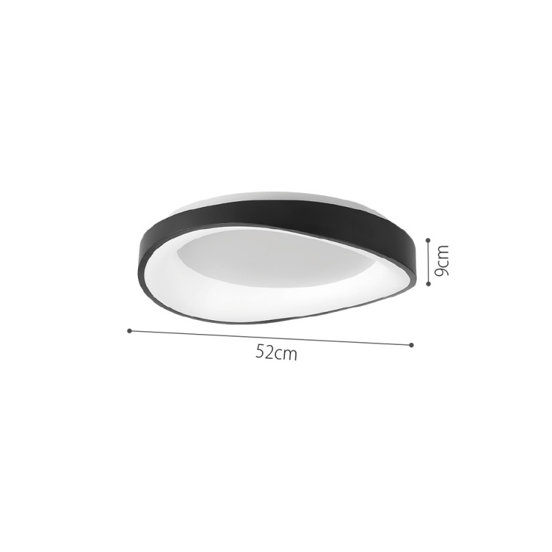InLight Πλαφονιέρα οροφής LED 36W 3CCT (by tuya) από λευκό μέταλλο και ακρυλικό D:52cm (42033-White)