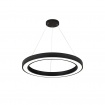 InLight Κρεμαστό φωτιστικό LED 88W 3CCT (by switch on base) σε μαύρη απόχρωση D:80cm (6073-80-BL)