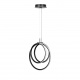 InLight Κρεμαστό φωτιστικό LED 40W 3CCT (by switch on base) σε μαύρο χρώμα D:38cm (6080-BL)