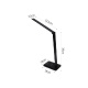 InLight Επιτραπέζιο φωτιστικό LED 7W 3CCT (by touch) σε μαύρο χρώμα D:39cm (3045-BL)