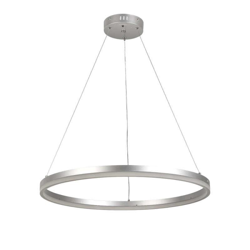 Inlight Κρεμαστό φωτιστικό LED 45W 3CCT (by switch on base) D:60cm (6095-C-Silver)