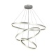 Inlight Κρεμαστό φωτιστικό LED 100W 3CCT (by switch on base) D:60cm (6095-A-Silver)