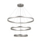 Inlight Κρεμαστό φωτιστικό LED 100W 3CCT (by switch on base) D:60cm (6095-A-Silver)