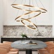 Inlight Κρεμαστό φωτιστικό LED 100W 3CCT (by switch on base) D:60cm (6095-A-Golden)