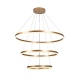 Inlight Κρεμαστό φωτιστικό LED 100W 3CCT (by switch on base) D:60cm (6095-A-Golden)