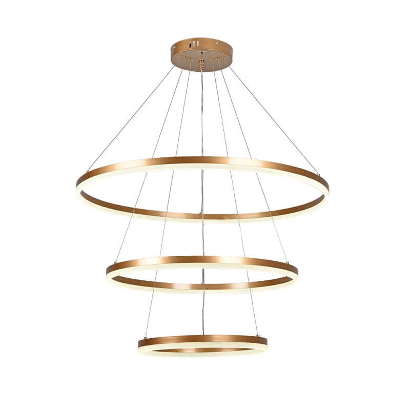 Inlight Κρεμαστό φωτιστικό LED 100W 3CCT (by switch on base) D:60cm (6095-A-Golden)