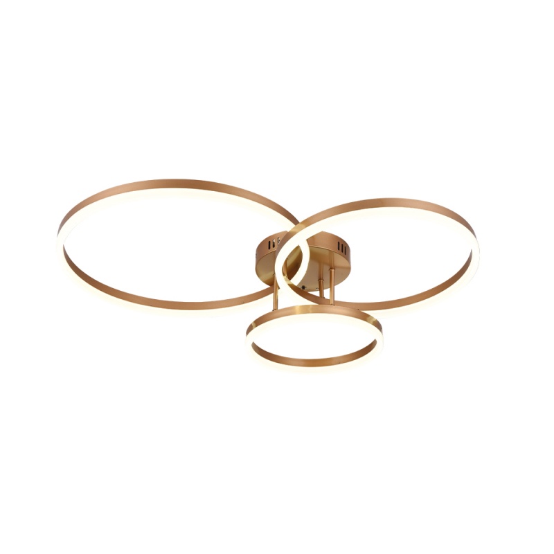Inlight Φωτιστικό οροφής LED 75W 3CCT (by switch on base) D:80cm (6094-A-Golden)