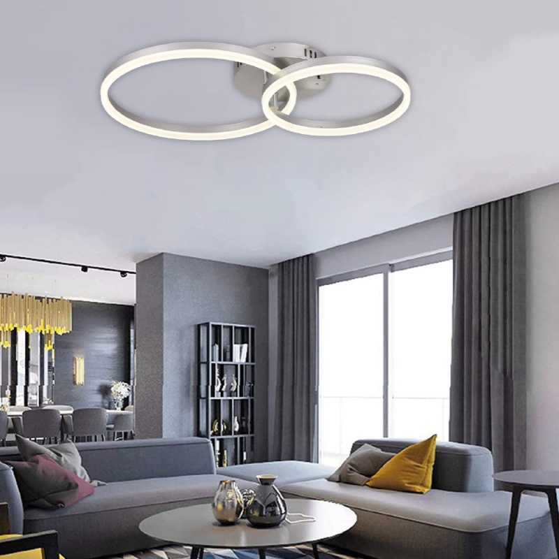 Inlight Φωτιστικό οροφής LED 45W 3CCT (by switch on base) D:60cm (6094-B-Silver)