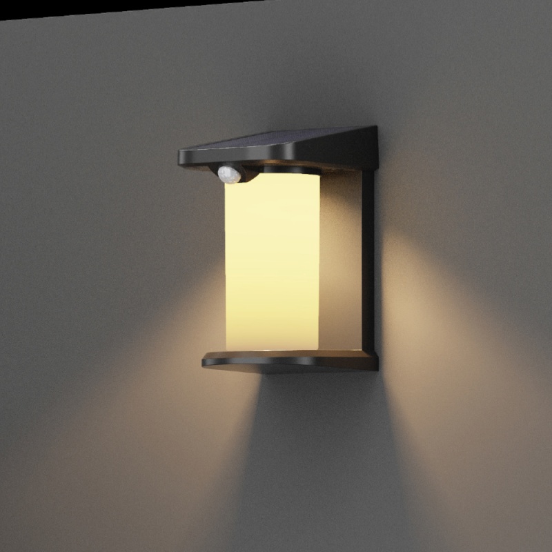 It-Lighting Mirror- LED 1.5W 3000K/6000K Solar Outdoor Light in Black Color (80204210S)