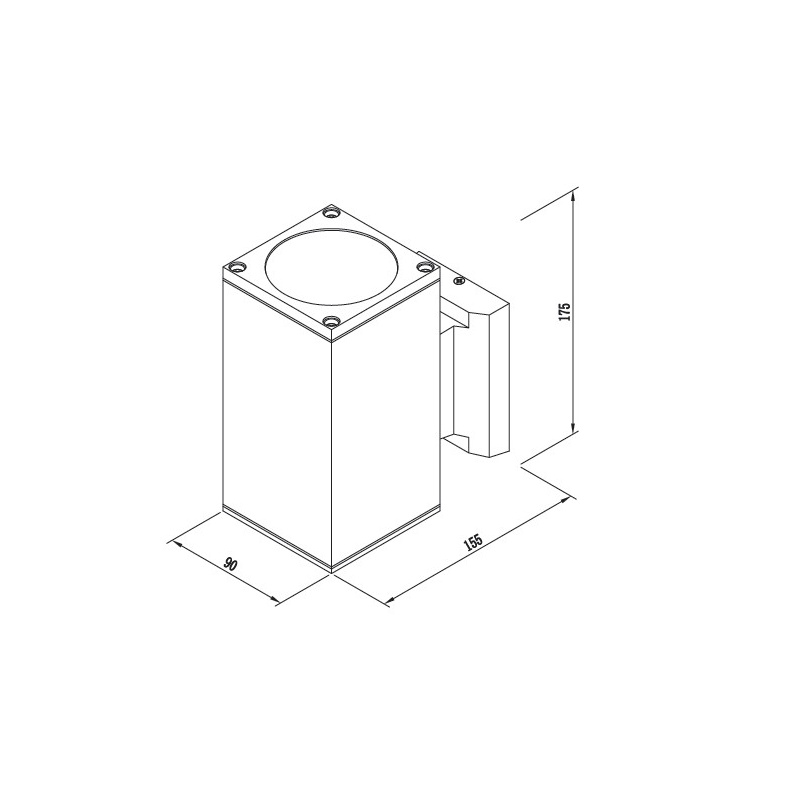 it-Lighting Elarbee E27 Outdoor Wall Lamp with Up or Down light Grey (80203834)