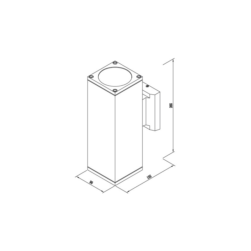 it-Lighting Palmyra E27 Outdoor Wall Lamp with Up and Down light White (80203924)