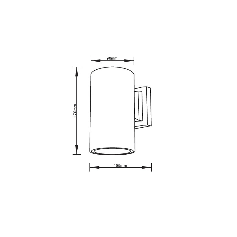 it-Lighting Candler E27 Up or Down Outdoor Light in White Color (80203724)