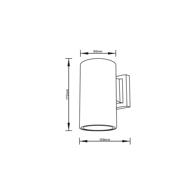 it-Lighting Candler E27 Up or Down Outdoor Light in Gray Color (80203734)