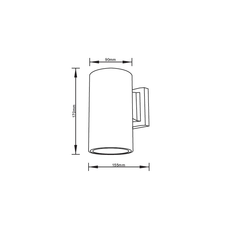 it-Lighting Candler E27 Up or Down Outdoor Light in Anthracite Color (80203744)