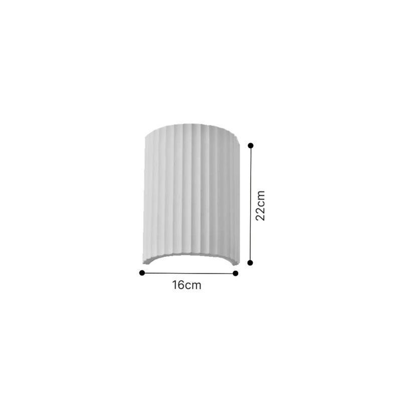 Inlight Επιτοίχιο λευκό φωτιστικό από γύψο 2XGU10 D:22cm (43055-White)