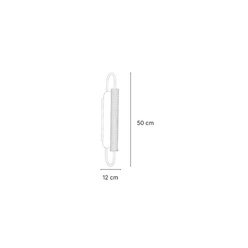 Inlight Επιτοίχιο φωτιστικό LED 12W 3CCT σε μαύρη απόχρωση απο μέταλλο και ακρυλικό D:12x50cm (43056-Black)