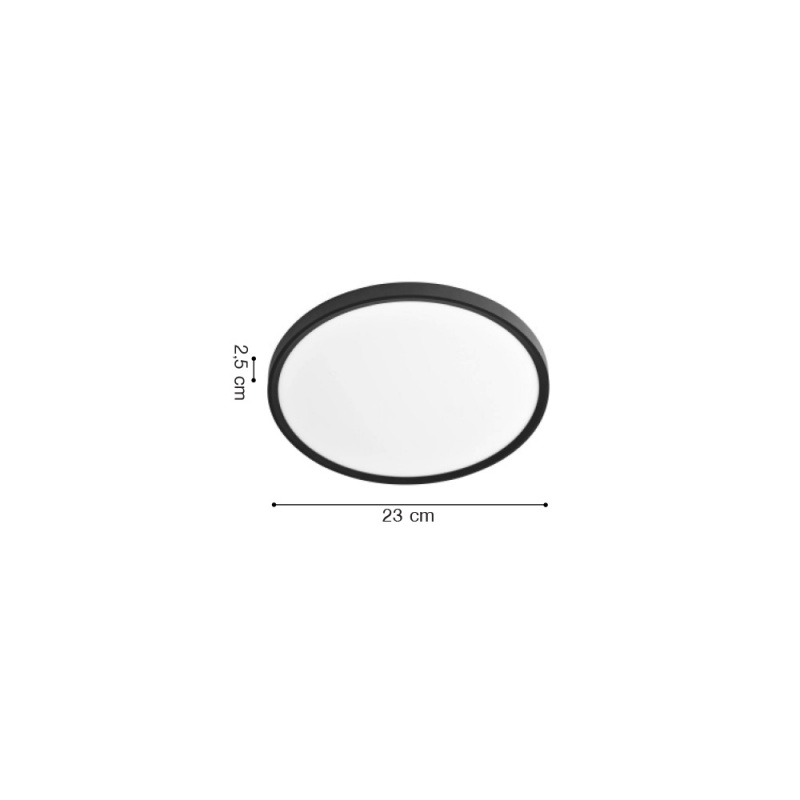Inlight Πλαφονιέρα οροφής LED 18W 3CCT (by switch on base) σε λευκή απόχρωση D:23x2,5cm (42036-E-White)