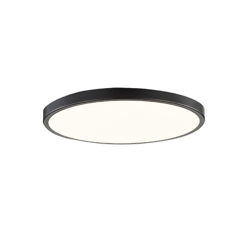 Inlight Πλαφονιέρα οροφής LED 24W 3CCT (by switch on base) σε μαύρη απόχρωση D:30x2,5cm (42036-D-Black)