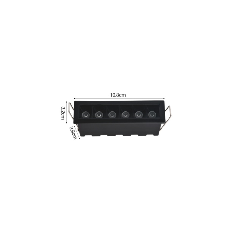 Inlight Downlight σποτ 6*3W 3CCT σε λευκή απόχρωση (X00200W)