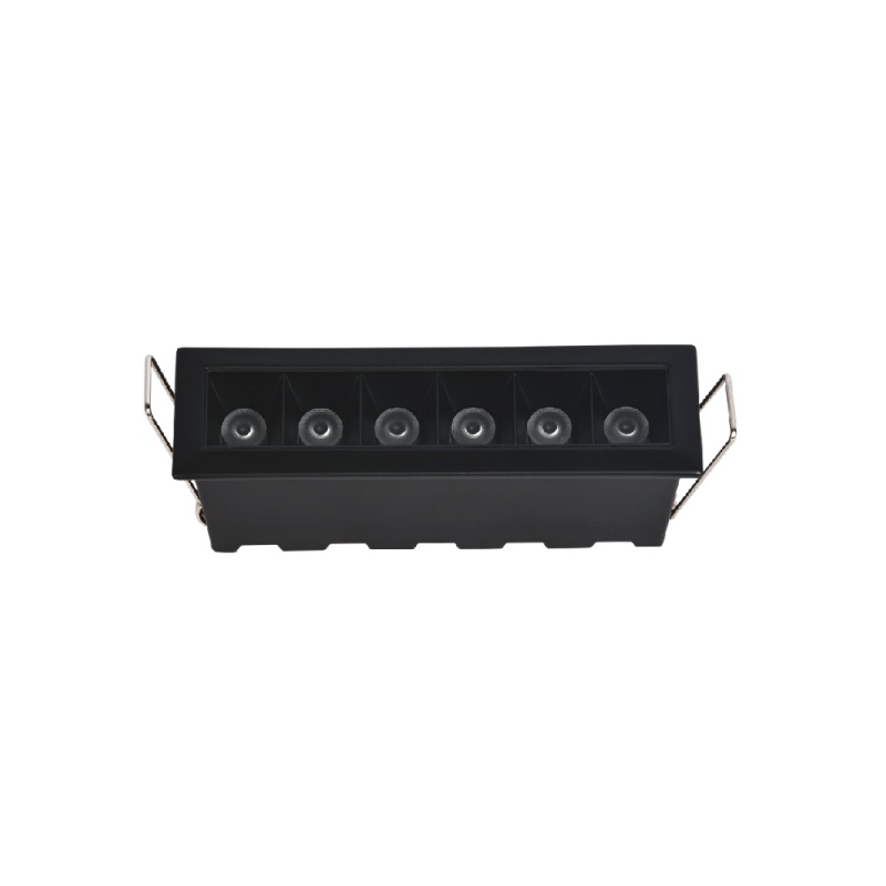 Inlight Downlight σποτ 6*3W 3CCT σε μαύρη απόχρωση (X00200B)