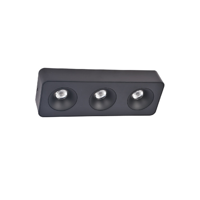Inlight Downlight Mounted σποτ 3*8W 3CCT σε μαύρη απόχρωση (X00280B)