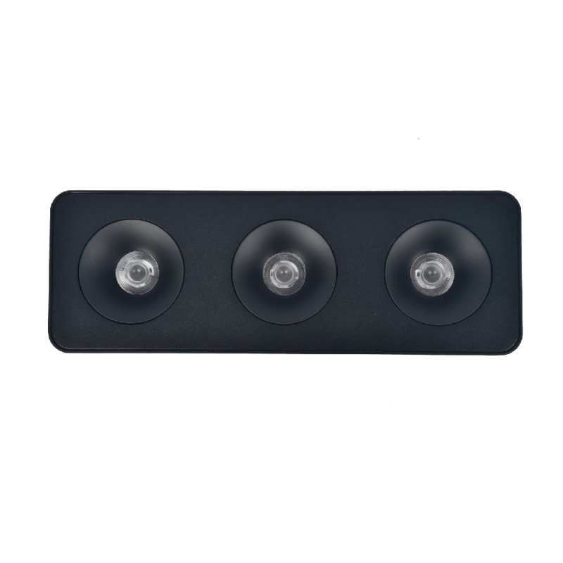 Inlight Downlight Mounted σποτ 3*8W 3CCT σε μαύρη απόχρωση (X00280B)