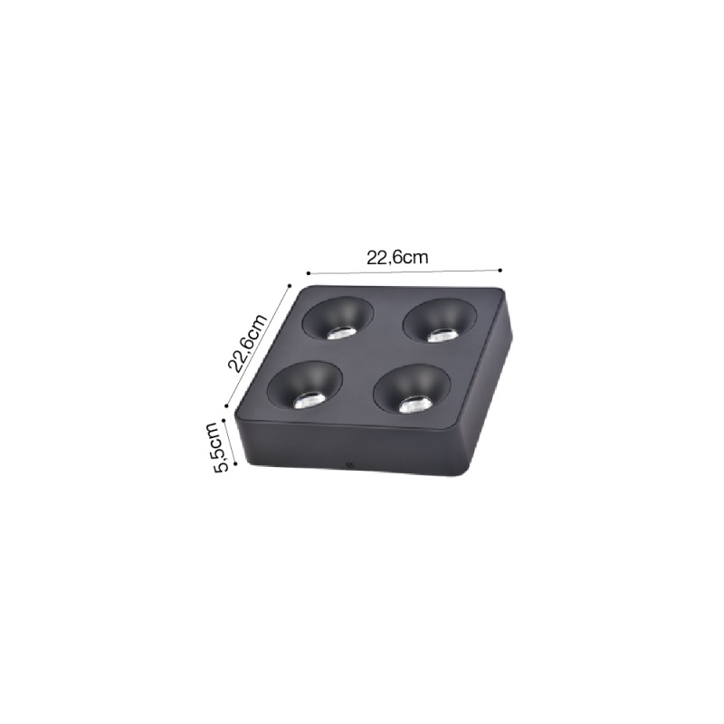 Inlight Downlight Mounted σποτ 4*8W 3CCT σε λευκή απόχρωση (X00290W)