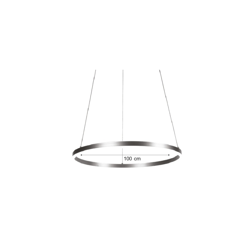 Inlight Κρεμαστό φωτιστικό LED 45W 3CCT (by switch on base) D:100cm (6095-AA-Black)