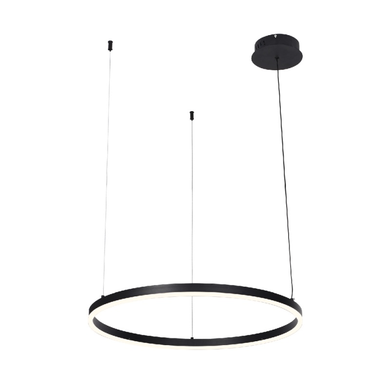Inlight Κρεμαστό φωτιστικό LED 45W 3CCT (by switch on base) D:100cm (6095-AA-Black)