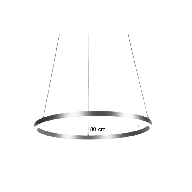 Inlight Κρεμαστό φωτιστικό LED 36W 3CCT (by switch on base) D:80cm (6095-AB-Golden)