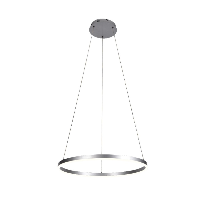 Inlight Κρεμαστό φωτιστικό LED 36W 3CCT (by switch on base) D:80cm (6095-AB-Silver)